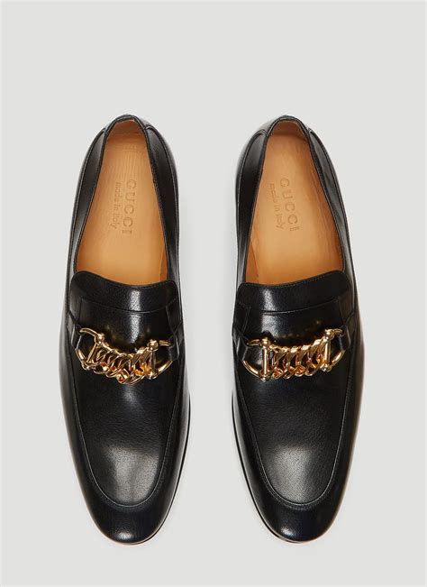 gucci ice lolly loafers|Gucci Ice Lolly Leather Chain Loafers in Black for Men .